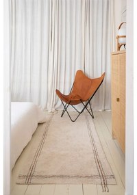 Krémszínű mosható kézi szövésű pamut futószőnyeg 80x230 cm Cuisine Natural – Lorena Canals