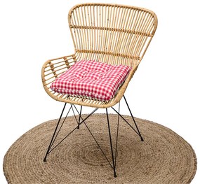 Soft kockás piros székpárna