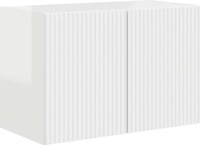vidaXL TV Fali Szekrény Magas Fényű Fehér 59,5 x 31 x 40 cm Faanyag