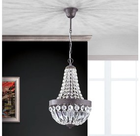 Orion HL 6-1551/1 - Kristály csillár láncon ARILA 1xE27/60W/230V barna/patinás