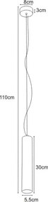KAJA K-4417 MILE WHITE Fehér Színű Függeszték 1xGU10 10W IP20