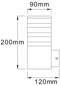 LED RGBW fényerőszabályozható kültéri fali lámpatest TEKSAS 1xE27/12W/230V IP44 antracit