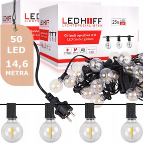 Kerti FĂ©nyfĂŒzĂ©r 14,6m IzzĂłk 50 Led KĂŒltĂ©ri Kerti LĂĄmpĂĄk