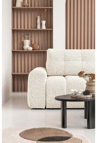 Krémszínű kinyitható tárolóhelyes moduláris sarokkanapé (jobb oldali) Lulu – Miuform