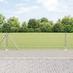 Horganyzott Drótháló Kerítés 7 Flangás Oszloppal 0.4x10 m