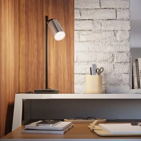 Sollux SL.1373 - Asztali lámpa WINX 1xGU10/10W/230V fekete/króm