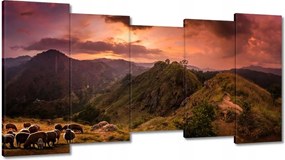 Festmények 150x80 Tájkép bárányhegyekkel