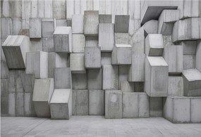 Fotótapéta Flizelin Fali ragasztó Szett Beton tömbök 152x104 Ragasztó