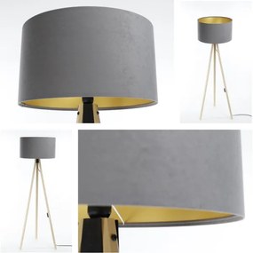 Állólámpa STANDART 1xE27/60W/230V szürke/bézs