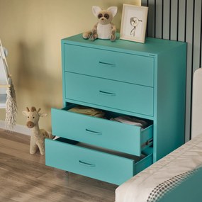 Komód CARLA , 800 x 1015 x 400 mm, Modern: tengerszínű
