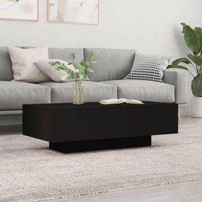 Fekete szerelt fa dohányzóasztal 100x49,5x31 cm