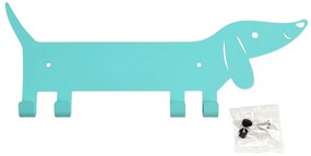 Türkiz fém fali gyerek fogas Sausage Dog – Rex London