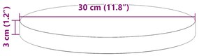 tömör fenyőfa kerek asztallap Ø30 x 3 cm