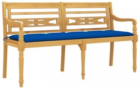 tömör tíkfa Batavia pad kék párnával 150 cm
