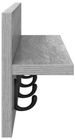 Fali Kabáthorog Szürke sonoma 60 x 10.5 x 18 cm Faanyag