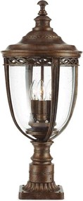 ELSTEAD FE-EB3-L-BRB ENGLISH BRIDLE Klasszikus Kültéri Állólámpa Antik Bronz, Átlátszó E14 IP44