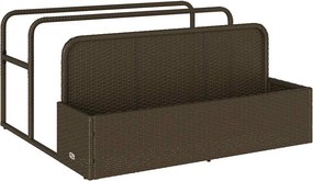 vidaXL barna polyrattan medence melletti úszótároló 110x100x57 cm