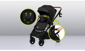 Lionelo - 2 az 1-ben kombinált babakocsi MARI TOUR Fekete ónix