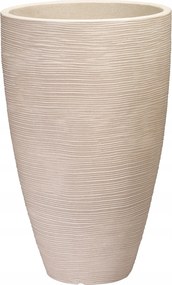 Virágtartó fedő műanyag bordázott homokszínű 40x60cm 1db