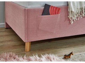 Rózsaszín ágyneműtartós sarok gyerekágy 120x200 cm Cool – Meise Möbel