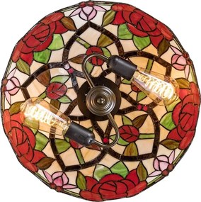 Brilagi - Tiffany-stílusú vitrázs csillár láncon GARLAN 2xE27/60W/230V