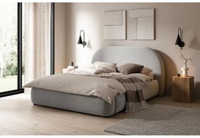 Franciaágy 180 cm Olivo P (ágyráccsal) (tárolóhellyel) (szürke + fekete) . 1100394