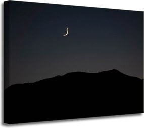 Vászonkép Természet Éjszaka Sötétség Hold Hegyek 40x30