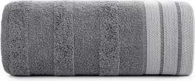 Pati törölköző 50x90 acélszürke csíkos frottír 500g/m2