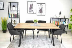 AKCIÓ Fekete bársonyszék NOLA II. minőség