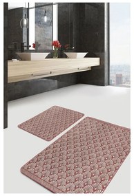 Barna bársony fürdőszobai kilépő szett 2 db-os 60x100 cm – Mila Home