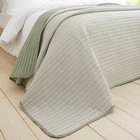 Zöld steppelt ágytakaró 220x230 cm Stripe – Catherine Lansfield
