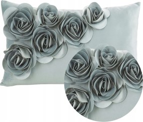 Dekorációs párnahuzat Jancsi 30x50 cm Rózsák 3D Menta Ajándék