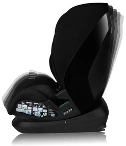 Lionelo - Forgatható autósülés alappal LAVENDER i-Size 76-150 cm Black Carbon