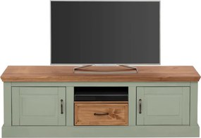 Világoszöld borovi fenyő TV-állvány 160x50 cm Selma – Støraa