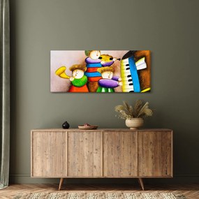 Kép - Zenészek, festmény (120x50 cm)