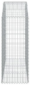 íves horganyzott vas gabion kosár 150x50x120/140 cm