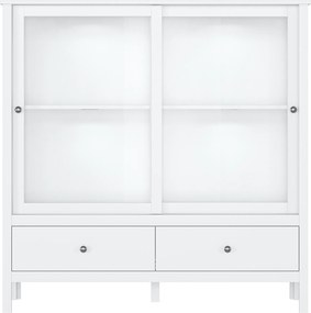 Alacsony vitrin 2W2S, fehér, OLJE