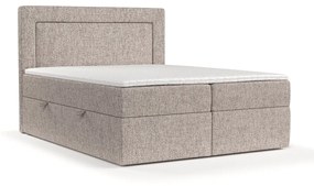 Világosbarna ágyneműtartós boxspring ágy 140x200 cm Imagine – Maison de Rêve