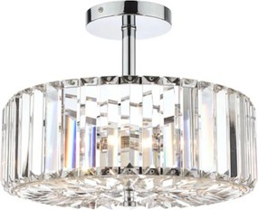 LAURA ASHLEY 3621343-Q FERNHURST Kristály Mennyezeti Lámpa Csiszolt Króm G9 IP20