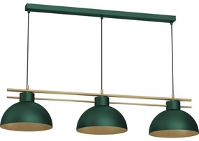 Csillár zsinóron ESTATE 3xE27/15W/230V zöld