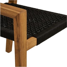 Fekete tömörfa kerti szék Anzio – House Nordic