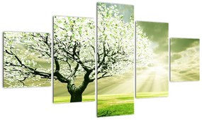Tavaszi fa - modern kép (125x70cm)