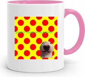 Rózsaszín Bögre Grafika Graphic Design Is My Passion fényképes nyomtatással