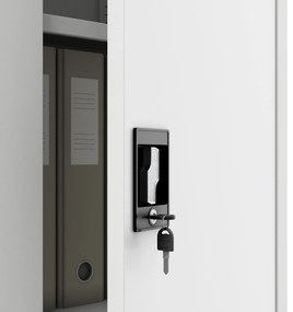 Fém iratszekrény JAN, 900 x 1850 x 400 mm, fehér