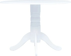 vidaXL fehér tömör gumifa étkezőasztal 106 cm