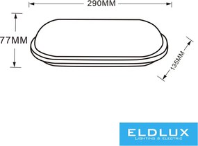 UNIVERSO Kültéri fali lámpa 18W 4000k 1900lm IP65 meleg fehér 290x135x77mm