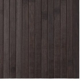 négyszögletű sötétbarna bambusz szőnyeg 70 x 200 cm