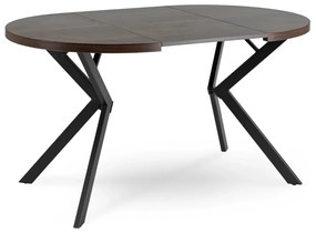 Bővíthető Étkezőasztal Dió/Fekete Színben. LUGO 90-190 cm