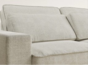 Szürkésbézs zsenília sarokkanapé (jobb oldali-L alakú) Kirou – Maison de Rêve