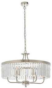 Endon 90263 - Láncos csillár CHESTERFIELD 6xE14/6W/230V átm. 55 cm fényes króm